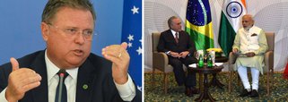 Ministro da Agricultura, Blairo Maggi, classificou a Índia como um país "muito protecionista" e afirmou que o país precisa "retirar as barreiras fitossanitárias" caso queira ser um parceiro estratégico do Brasil; "A Índia, que quer o Brasil como um parceiro estratégico, precisa retirar as barreiras fitossanitárias que aí estão colocadas, porque elas não existem. O que existe é a política de não querer importar ou dar preferência a um outro país que não seja o Brasil", afirmou; declaração aconteceu pouco após Michel Temer reunir-se com o primeiro-ministro indiano Narendra Modi para tratar de investimentos e do comércio bilateral entre as duas nações.