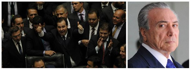 Vitória de Rodrigo Maia (DEM-RJ) garante a agenda econômica do interino Michel Temer, mas deixará fissuras na base aliada, diante das evidências de que o Palácio do Planalto jogou pesado para enfraquecer o candidato do próprio PMDB, que foi Marcelo Castro (PMDB-PI), avalia a colunista Tereza Cruvinel; ela também explica a lógica do apoio tático de parte da esquerda a Maia; "PT e PC do B fizeram uma aposta em Rodrigo Maia mirando Michel Temer. Eles calculam que, com Rodrigo na presidência, Eduardo Cunha será cassado mais rapidamente. E uma vez cassado, poderá ser preso e tornar-se delator premiado, alvejando toda a cúpula do PMDB e talvez o próprio Temer", afirma a jornalista