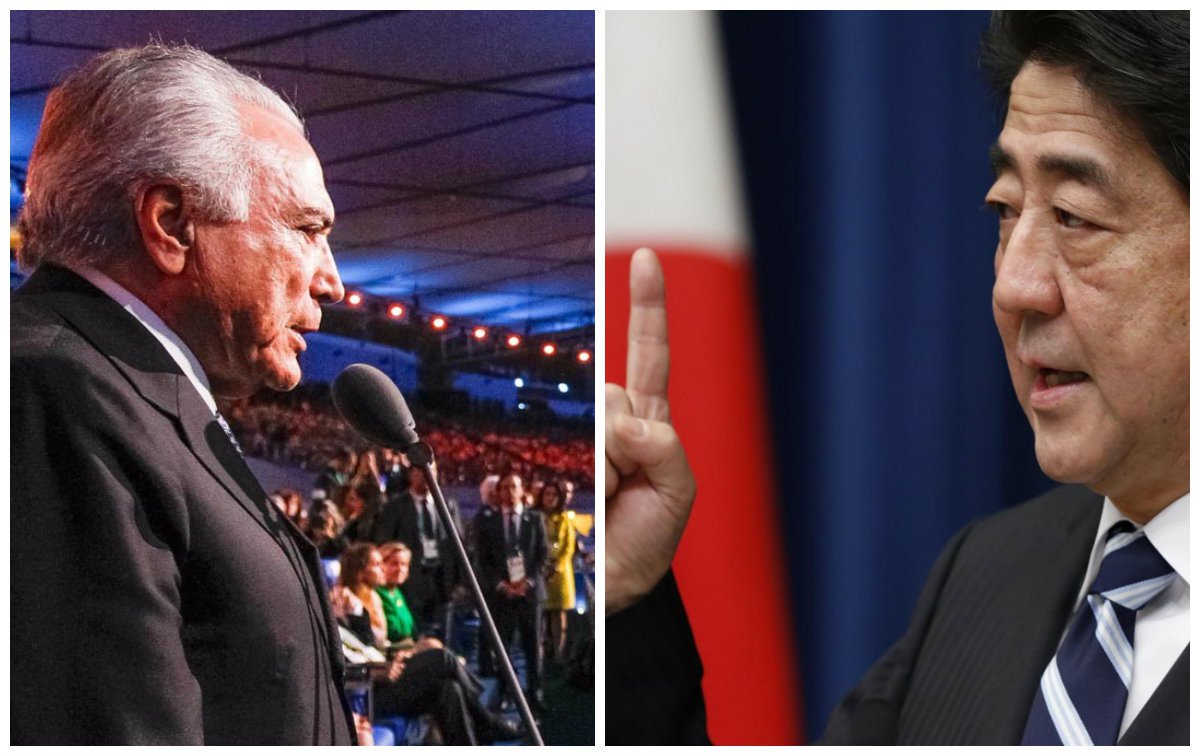 Comitê Olímpico Internacional enfrenta um impasse desde que o presidente interino Michel Temer decidiu não participar da cerimônia de encerramento da Rio 2016; até agora, não se sabe quem irá passar o bastão olímpico para o primeiro-ministro japonês, Shinzo Abe, que vem ao Brasil especialmente para isso, uma vez que Tóquio irá sediar os jogos de 2020; "O presidente interino não deverá comparecer à cerimônia de encerramento, o que ainda não nos foi confirmado pelos canais oficiais. Não podemos avaliar neste momento quem vai receber o primeiro-ministro do Japão", disse o diretor de comunicação do comitê organizador da Rio 2016, Mario Andrada