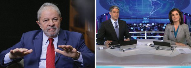 O ex-presidente Lula apresentou reclamação no Supremo Tribunal Federal contra a TV Globo, mais especificamente contra uma reportagem do Jornal Nacional exibida no dia 10 de março, que tratou sobre a denúncia feita por três promotores de Justiça do Ministério Público de São Paulo de que ele teria ocultado patrimônio no caso do triplex no Guarujá (SP) e informava sobre o pedido de prisão preventiva do petista; segundo a defesa de Lula, a reportagem “sequer deu a oportunidade ao reclamante de apresentar sua versão dos fatos”; ao STF, Lula pede que seja concedida a liminar para determinar à TV Globo que divulgue, no Jornal Nacional, a sua resposta; a reclamação será analisada pelo ministro Edson Fachin