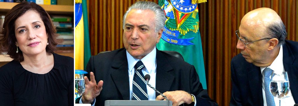 O interino Michel Temer, que deve entregar um rombo fiscal superior a R$ 180 bilhões neste ano, já provoca a desconfiança do mercado e de seus porta-vozes mais influentes; "A marca do governo Temer é a ambiguidade. Ele fala em ajuste e amplia gastos", escreveu a colunista Miriam Leitão; "O pouco crédito que começa a ser dado ao governo pode se estiolar em breve. Basta que alguém grite que o rei está nu"; na prática, Temer aumenta gastos no presente para tentar comprar sua permanência no poder, enquanto promete reformas, que ninguém sabe se serão aprovadas, no futuro – ou seja, o golpe parlamentar está custando muito caro ao País