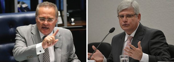 O presidente do Senado, Renan Calheiros (PMDB-AL), deu a entender que não rejeitará de pronto um pedido de impeachment contra o procurador-geral da República, Rodrigo Janot, que foi protocolado no Senado; "Nos últimos meses, já arquivei cinco pedidos de impedimentos do procurador-geral da República, eu entendi que as petições eram ineptas. Essa, eu vou avaliar", disse; o pedido foi feito por duas advogadas ligadas ao movimento pró-afastamento de Dilma Rousseff