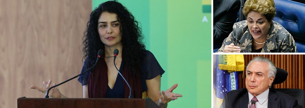 "Sua coragem e firmeza no dia de ontem teve força para revelar a verdade sobre este crime político e os impactos negativos que já estão sendo perpetrados por forças corruptas, demagogas, hipócritas e oportunistas que desejam implementar no Brasil um programa de governo reacionário, antiecológico e extremamente injusto com a classe trabalhadora", diz a atriz Letícia Sabatella, em carta aberta à presidente Dilma Rousseff; "estou ao seu lado em defesa da democracia e contra esse retrocesso, que deve ser chamado exatamente pelo o que ele é, e sem temor: um golpe parlamentar!"
