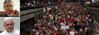 "O que Caetano Veloso, o papa Francisco e os milhares de manifestantes que compareceram ontem ao protesto da Avenida Paulista têm em comum?", questiona Fábio Alves, colunista econômico do Estado de S. Paulo; "Fazem parte de uma crescente onda contra o presidente Michel Temer, a qual deveria estar acendendo o sinal amarelo no radar dos investidores"