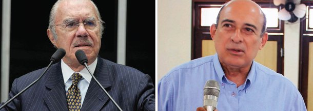 Após pedido de um aliado, o ex-presidente José Sarney (PMDB-AP) prometeu fazer um “aceno” pelo prefeito de Santa Inês (MA), Ribamar Alves (à dir.), que foi preso em flagrante, em janeiro, pelo crime de estupro de uma jovem de 18 anos; Alves ficou quase um mês no Presídio de Pedrinhas (MA); o diálogo foi gravado pelo ex-presidente da Transpetro Sérgio Machado, delator da  Lava Jato; no áudio, o ex-deputado Chiquinho Escórcio (PMDB-MA) fala para Sarney: "Ribamar Alves está preso. Mandou (…) lhe procurar"; após o ex-parlamentar perguntar se o ex-presidente conversaria com Franklin Seba, presidente da Câmara Municipal de Santa Inês e aliado do prefeito que tinha sido preso, Sarney responde:  "posso fazer aceno… Uma hora que você vier aí, você vem com ele"