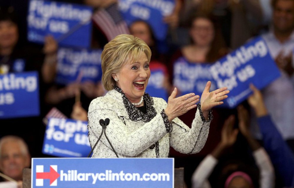 Democratic U.S. presidential candidate Hillary Clinton speaks about the results of the South Carolina primary to supporters at a primary night party in Columbia, South Carolina, February 27, 2016. REUTERS/Randall Hill