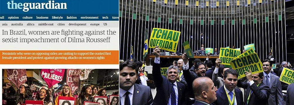 "O congresso mais conservador desde o fim da ditadura militar no Brasil é agora responsável pelo golpe político e também pelos crescentes ataques aos direitos das mulheres", diz o jornal britânico The Guardian em reportagem nesta quarta-feira, 6, sobre a situação política do Brasil; jornal lembra que os que votaram pelo impeachment da presidente Dilma Rousseff estão sendo investigados por corrupção; "Embora auditores tenham descoberto e afirmado que Dilma Rousseff não teve nenhuma participação nas pedaladas fiscais, poucos acreditam que ela será absolvida no julgamento de impeachment"