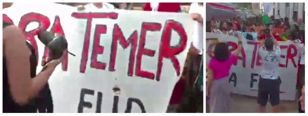 Durante a Feira Literária Internacional de Paraty, a badalada FLIP, o movimento Ocupa Paraty reuniu cerca de 500 pessoas em uma manifestação contra o vice-presidente em exercício Michel Temer e o afastamento ilegítimo da presidenta Dilma; entre palavras de ordem pelo fim da Polícia Militar e contra a Rede Globo, os cartazes exibidos mostravam apoio também às lutas indígena, feminista, e LGBT, entre outras; assista ao vídeo dos Jornalistas Livres