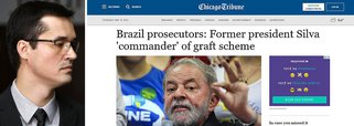 Chicago Tribune descreve que os promotores que apresentaram denúncia contra o ex-presidente Lula fizeram declarações "impressionantes" e uma "litania" de acusações, mas foram econômicos ao apresentar provas, o que, segundo o jornal, pode colocar em xeque o futuro da Operação Lava Jato