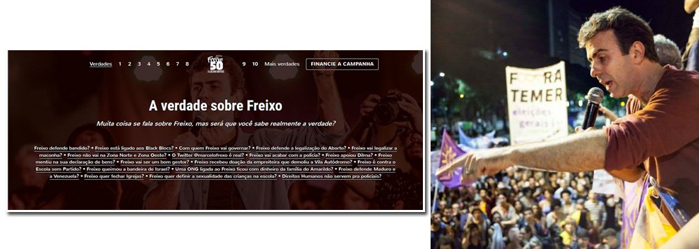 Candidato do PSOL à Prefeitura do Rio lança página na internet para responder oficialmente pontos polêmicos que circulam contra ele na internet; "Freixo defende bandido? Com quem Freixo vai governar? Freixo vai legalizar a maconha? Freixo vai acabar com a polícia? Freixo mentiu na sua declaração de bens? Freixo quer fechar Igrejas? Freixo quer definir a sexualidade das crianças na escola?" são algumas das perguntas esclarecidas