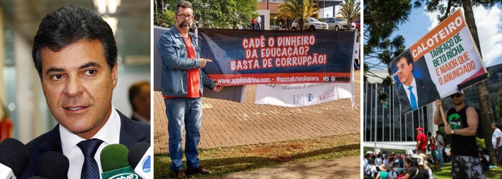 As prisões determinadas pelo governador do Paraná, Beto Richa (PSDB), ocorreram durante evento de transferência um terreno para a construção do Hospital da Zona Oeste de Londrina; o governo do tucano é investigado por desvios de R$ 900 milhões na Receita Estadual, desvendado pela Operação Publicano, e de R$ 30 milhões que seriam destinados à educação, esquema desmantelado pela Operação Quadro Negro; dois dos manifestantes foram presos porque chamavam Richa de “mentiroso” e “covarde”, — em referência ao massacre de 213 pessoas, em abril de 2015, no Centro Cívico de Curitiba