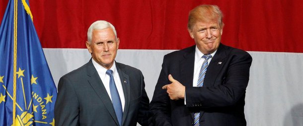 O provável candidato republicano à presidência dos Estados Unidos, Donald Trump, apresentou neste sábado o governador de Indiana, Mike Pence, como seu vice, descrevendo-o como alguém que gera empregos, sabe balancear o orçamento e que irá ajudar a unificar o partido; "O governador de Indiana, Mike Pence, foi a minha primeira escolha, tenho admirado o trabalho que ele tem feito, especialmente no estado de Indiana", disse Trump em Nova York