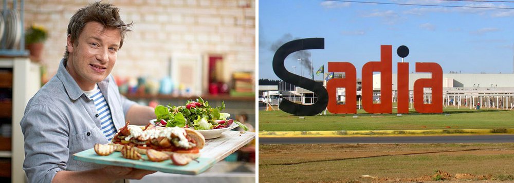 Famoso chefe inglês Jamie Oliver, que defende um modo de vida saudável, propondo que as pessoas se alimentem melhor, fechou um contrato com a Sadia que, por outro lado, é vista como uma empresa de comidas industrializadas e que dificulta a proposta do chef; “Estou errado? Talvez. Mas, para mim, estar dentro dessa máquina, uma empresa que é responsável por 18% do frango no mundo é algo positivo. Mas em um ano vamos conversar e eu vou te mostrar o resultado do que fiz”, disse