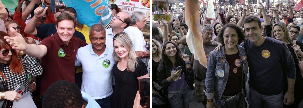 Com 18% dos votos válidos, Marcelo Freixo irá ao segundo turno no Rio de Janeiro; o líder, Marcelo Crivella, obteve 27,7%; Freixo superou Pedro Paulo, do PMDB, que ficou com 15%; "Hoje entra pra história da cidade do Rio de Janeiro! Derrotamos o PMDB com 11 segundos de televisão. A vitória está cada vez mais próxima! Está cada vez mais perto de construirmos a cidade que queremos, mais democrática e mais humana. Vamos juntos ganhar!", disse Freixo, nas redes sociais