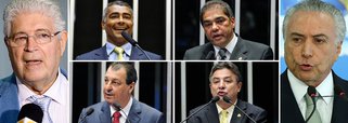 Sem os votos necessários para consolidar o impeachment, o interino Michel Temer vem reforçando o assédio sobre senadores indecisos quanto à condenação da presidente Dilma Rousseff; “O Temer está comprando a bancada. É uma compra explícita de apoio”, denuncia o senador Roberto Requião (PMDB-PR); na luta para conseguir votos, Temer já nomeou o filho de Zezé Perrella (PTB-MG), dono de um helicóptero apreendido com 450 quilos de cocaína, prometeu uma secretaria a Romário (PSB-RJ) e negocia apoios a parlamentares em disputas municipais, como é o caso de Omar Aziz (PSD-AM); ele também recebeu pedidos inusitados, como o de Hélio José (PMDB-DF), que queria a presidência de Itaipu e dos Correios