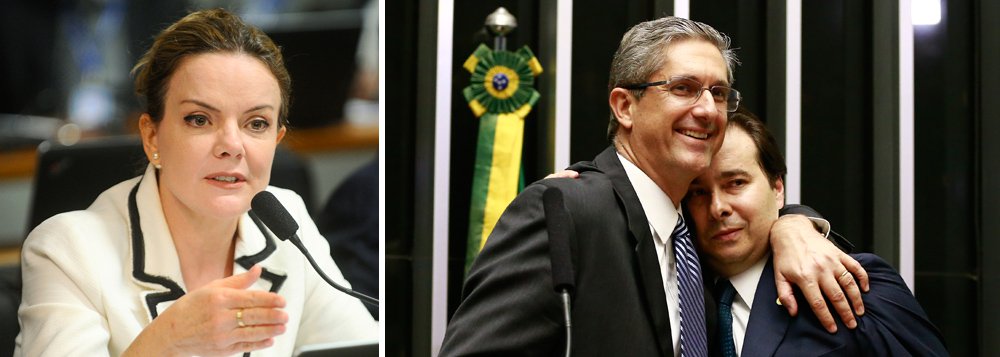 "Rogerio Rosso, caso conquistasse a presidência da câmara, seria a permanência da política do balcão, da desestruturação partidária, das práticas de Eduardo Cunha. O DEM é nosso adversário", escreveu a senadora, em sua página no Facebook; ela defende que "neste momento precisamos de união, pensando em um cenário pós-golpe", pois "o que está em risco são as conquistas sociais e os direitos do povo brasileiro"