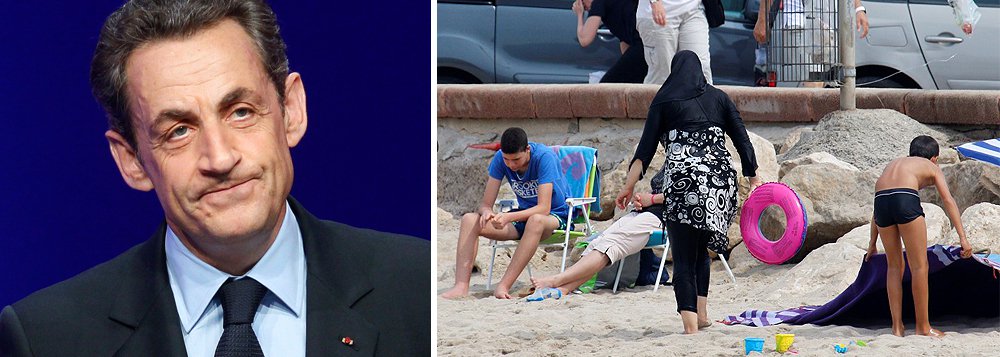 Ex-presidente francês Nicholas Sarkozy disse que mudará a Constituição do país para proibir o traje de banho de corpo inteiro conhecido como burquíni se for eleito na eleição presidencial de abril do ano que vem; principal tribunal administrativo da França suspendeu uma proibição ao burquíni que havia sido adotada em uma dezena de cidades; ministro do Interior francês, Bernard Cazeneuve, disse que uma lei contra a vestimenta seria considerada inconstitucional; "Bem, então mudamos a constituição. Nós já a mudamos trinta e tantas vezes, não tem problema", disse Sarkozy
