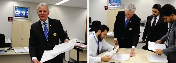 Os autores do pedido de impeachment da presidente eleita Dilma Rousseff entregaram nesta terça (12) as alegações finais da fase intermediária do processo de afastamento dela à comissão do Senado que analisa o caso; no documento, os juristas Hélio Bicudo, Janaína Paschoal e Miguel Reale Júnior voltaram a afirmar que Dilma cometeu crime ao editar decretos de crédito suplementares e ao praticar pedaladas fiscais; documento ignora assim o parecer do Senado e o documento emitido pelo Ministério Público Federal do Distrito Federal, que atestam inocência de Dilma