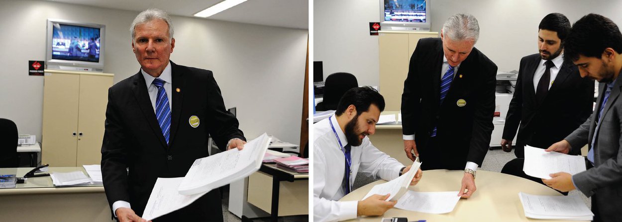 Os autores do pedido de impeachment da presidente eleita Dilma Rousseff entregaram nesta terça (12) as alegações finais da fase intermediária do processo de afastamento dela à comissão do Senado que analisa o caso; no documento, os juristas Hélio Bicudo, Janaína Paschoal e Miguel Reale Júnior voltaram a afirmar que Dilma cometeu crime ao editar decretos de crédito suplementares e ao praticar pedaladas fiscais; documento ignora assim o parecer do Senado e o documento emitido pelo Ministério Público Federal do Distrito Federal, que atestam inocência de Dilma