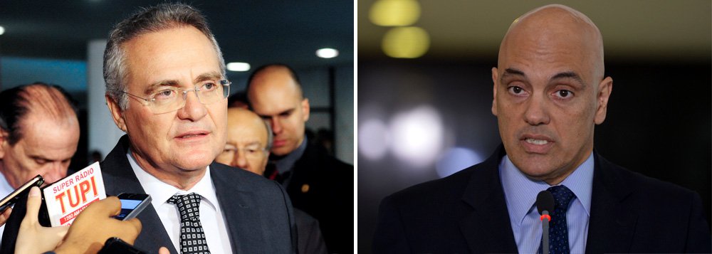 “Quem fala demais acaba dando bom dia a cavalo”, disse o senador Renan Calheiros (PMDB-AL), presidente do Congresso, ao comentar a fala do ministro da Justiça, Alexandre de Moraes, que defendeu a batida da Polícia Federal no Senado; “Valores absolutos e sagrados do Estado democrático de direito, como a independência dos poderes, as garantias individuais e coletivas, liberdade de expressão e a presunção da inocência precisam ser reiterados”, disse ainda Renan, em nota 