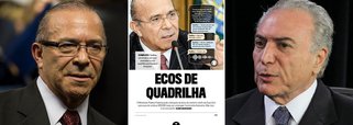 Enquanto O Globo mira seus canhões contra Mendonça Filho, da Educação, a revista Veja aponta mais alto e dispara contra o chefe da Casa Civil de Michel Temer, Eliseu Padilha; reportagem "Ecos de Quadrilha" faz alusão ao antigo apelido do braço direito de Temer, que era chamado de "Eliseu Quadrilha", nos tempos do governo FHC; reportagem traz diálogo em que um empreiteiro gaúcho sugere pagamento de propina ao ministro; se isso não bastasse, o Ministério Público Federal bloqueou seus bens e pediu a restituição de R$ 300 mil por empregar funcionário-fantasma