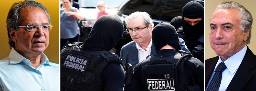 O economista e banqueiro Paulo Guedes, colunista do Globo e um dos gurus da família Marinho, transmitiu, em artigo publicado nesta segunda-feira, a fatura que o mercado financeiro cobra de Michel Temer: faça logo as reformas liberais antes que a Lava Jato imploda o Congresso Nacional; segundo ele, o arranjo colocado no poder "ainda é muito precário" e é preciso correr contra o tempo; "O governo Temer precisa exercer sua capacidade de coordenação política para aprovar a reforma da Previdência antes que as chamas da Operação Lava-Jato incendeiem o Congresso"