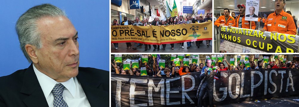 Todas as medidas propostas pelo interino Michel Temer, que tem apenas 13% de aprovação, são reprovadas pela grande maioria da população brasileira; pesquisa Vox Populi divulgada nesta sexta-feira 5 mostra que 86% dos brasileiros são contra o aumento da jornada de trabalho e 82% consideram que elevar a idade para a aposentadoria "é uma medida ruim e vai prejudicar as pessoas"; ainda de acordo com o levantamento, 51% dos entrevistados são contra o fim do monopólio no pré-sal; todas essas são medidas consideradas prioritárias na economia para o governo interino