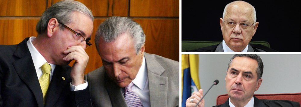 Jornalista Fernando Brito, do Tijolaço, diz que os ministros do Supremo Tribunal Federal estão "fazendo explícito papel de bobos"; "Proíbem Eduardo Cunha de ir à Câmara para não interferir no controle do Legislativo. Mas Cunha vai ao Palácio do Jaburu e decide com quem tem a caneta: Michel Temer", diz ele sobre o encontro secreto dos dois aliados; "Doutor Teori Zavascki, Doutor Luis Roberto Barroso, de que adiantam suas caras sérias e severas? Vocês tiraram Eduardo Cunha da Câmara mas ele está lá, no centro do poder", questiona