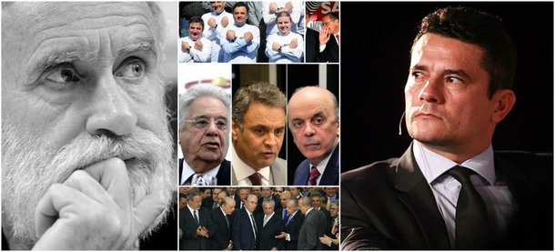 Carta aberta publicada pelo médico pediatra e ex-deputado federal Dr. Rosinha (PT-PR), acusa o juiz Sérgio Moro e "sua turma de agirem" como justiceiros e assassinos de reputações, a serviço de interesses contra os brasileiros; ele também diz que Moro está poderoso e que, junto com a turma que atua na lava jato, é imitado na truculência por procuradores e policiais; Dr. Rosinha também questiona: "Como justificar que em quase todas as delações (premiadíssimas) aparece o nome do Aécio, e praticamente nada sobre ele é investigado?”