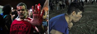 Em Brasília, a Polícia Militar reprimiu com extrema violência manifestação para protestar contra a confirmação do golpe; bombas de efeito moral, gás de pimenta, prisões arbitrárias e espancamentos deram a tônica da atuação policial na noite deste 31 de agosto; reportagem de Renato Cortez, do Mídia NINJA
