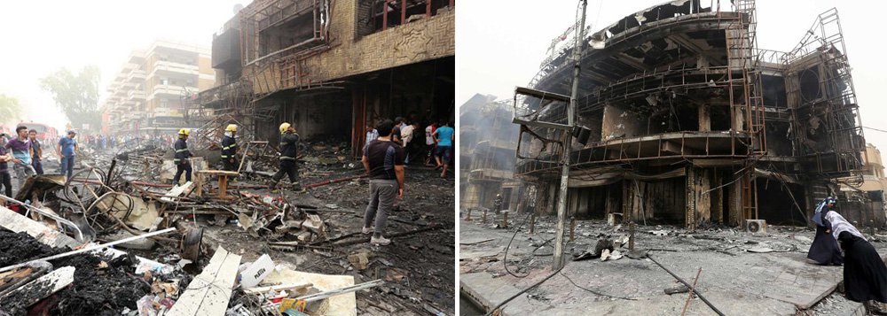 O ataque é o mais mortal desde que as forças iraquianas apoiadas pelos Estados Unidos tiveram uma grande vitória no mês passado, quando desalojaram o Estado Islâmico do seu reduto em Falluja, a uma hora de carro da capital