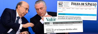 Nem os meios de comunicação familiares, fiadores do golpe parlamentar de 2016, conseguem esconder os péssimos resultados da economia, sob a gestão de Michel Temer e Henrique Meirelles desde 13 de maio deste ano, ou seja, há 157 dias; reportagem desta segunda-feira do Valor Econômico demonstra que não haverá retomada da economia no último trimestre deste ano; se houver, será no início de 2017; além disso, os dados da arrecadação de impostos mostram um país em queda livre, que poderá ter dificuldades até para cumprir a meta (ampliada) de rombo fiscal de R$ 170 bilhões