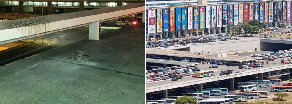 A Polícia Federal está investigando uma explosão que ocorreu no estacionamento do shopping Conjunto Nacional, na área central de Brasília; uma panela de pressão explodiu e teve a tampa arremessada a 20 metros do local; dentro do recipiente havia porcas, pregos e produtos químicos ainda não identificados; a explosão ocorreu a menos de um quilômetro do hotel onde está a Seleção Brasileira olímpica de futebol masculino