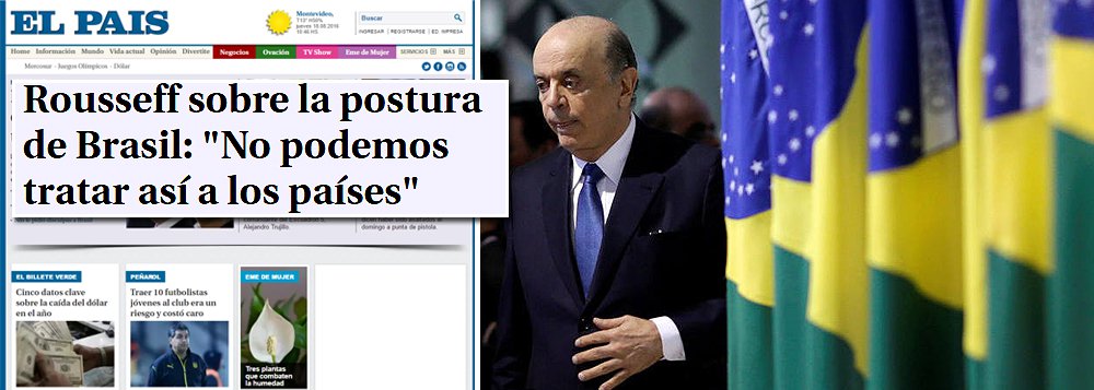 Maior jornal do país repercute a crítica feita pela presidente Dilma Rousseff nesta quarta-feira 17, quando chamou de "escândalo" a denúncia do chanceler uruguaio, Rodolfo Nin Novoa, de que o chanceler interino, José Serra, tentou comprar o voto do Uruguai no Mercosul contra a Venezuela; jornal também noticia que Nin Novoa pediu desculpas a Serra "para reduzir os danos"