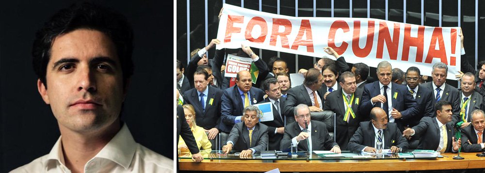 "Ao assumir a cadeira, criou uma bancada particular maior do que qualquer partido e passou a sonhar até com a Presidência. A Lava Jato interrompeu a ascensão meteórica, mas Cunha não jogou a toalha. Chantageou governo e oposição e, ao se sentir rifado pelo PT, abriu o processo de impeachment como ato deliberado de vingança", diz o colunista Bernardo Mello Franco 