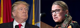 Provável candidato republicano à Presidência dos Estados Unidos Donald Trump pediu a renúncia da juíza Ruth Bader Ginsburg, da Suprema Corte norte-americana, descrevendo-a como mentalmente incapaz por tê-lo criticado duramente em uma série de entrevistas à imprensa; Gisnburg chamou o republicano de "fraude" e afirmou que "ele não tem consistência a respeito de si mesmo"; "A juíza Ginsburg, da Suprema Corte dos EUA, constrangeu a todos fazendo declarações políticas muito idiotas sobre mim", disse Trump em sua conta no Twitter.; "A mente dela pifou --renuncie!", completou
