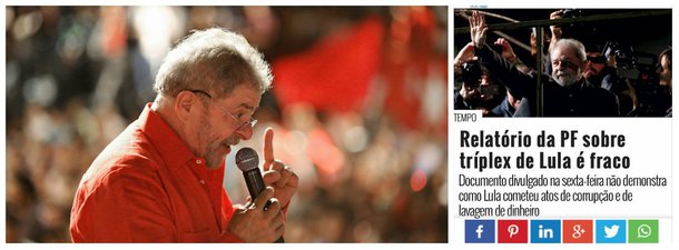 A Globo fez na noite de ontem um dos movimentos mais inesperados desde que iniciou seu projeto para destruir o ex-presidente Lula; texto publicado por Época afirma que o relatório da Polícia Federal sobre o "triplex de Lula" é fraco e que "a acusação terá grandes chances de ser considerada inepta – de ir para o lixo"; a questão é saber por que a Globo recuou, mas há algumas hipóteses: (1) o risco de sair derrotada no golpe de 2016, (2) a percepção generalizada no mundo de que há um golpe e uma caçada judicial a Lula, como foi denunciado à ONU e (3) a busca de um pacto para evitar a destruição do sistema político brasileiro, depois que líderes tucanos foram atingidos por acusações bem mais sérias do que as que pesam contra Lula