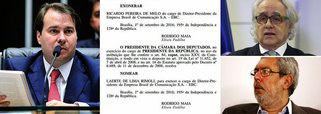 Como presidente da República em exercício, o deputado Rodrigo Maia (DEM-RJ) demitiu o jornalista Ricardo Melo da presidência da EBC, nomeou para seu lugar Laerte Rimoli, aliado de Eduardo Cunha (PMDB-RJ), e extinguiu o conselho curador da empresa; para o senador Lindbergh Farias, Maia agiu como "golpista em exercício"; detalhe: a demissão de Melo havia sido tentada por Temer e foi negada pelo Supremo Tribunal Federal, uma vez que o jornalista tem mandato de quatro anos à frente da EBC; "Vamos ao STF ainda hoje", diz Marco Aurélio Carvalho, advogado de Ricardo Melo; "Essa decisão mostra a forma autoritária como esse governo biônico pretende agir, afrontando inclusive o próprio STF"