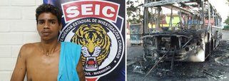 A Polícia Civil, por meio da Superintendência Estadual de Investigações Criminais (Seic), cumpriu mandado de prisão preventiva de Luciano da Silva Diniz, 25 anos, no bairro Jardim Tropical, na Região Metropolitana de São Luís; de acordo com o superintendente da Seic, Tiago Bardal, foram indiciados, 82 pessoas envolvidas com incêndios à coletivos no estado ocorridos em maio
