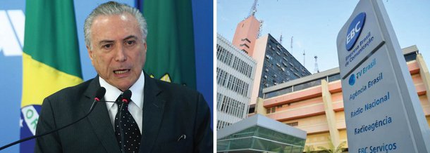 O presidente interino Michel Temer deve decidir pela extinção da Empresa Brasileira de Comunicação, a EBC; ele já encomendou um estudo para a extinção da empresa; dentro do governo, concordam com a medida os ministros Geddel Vieira Lima e Moreira Franco
