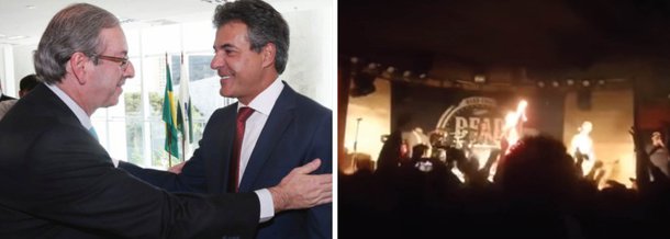 O governador do Paraná, Beto Richa (PSDB), foi “homenageado” num clube de Curitiba após a aprovação da cassação de seu aliado Eduardo Cunha (PMDB-RJ); “Ei, Richa, vai tomar no…” repetia exaustivamente, uníssona, a plateia curitibana (veja o vídeo); o tucano, cujo partido ocupa três ministérios no governo Michel Temer, esteve em Brasília para solidarizar-se com Cunha