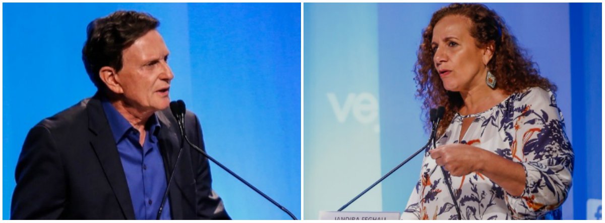 Candidato do PRB à Prefeitura do Rio, que foi ministro de Dilma até pouco antes do impeachment e chegou a dizer que ela era honesta, mas mesmo assim votou por seu afastamento, foi chamado de "traíra" pela deputada Jandira Feghali (PCdoB-RJ) durante debate eleitoral nesta sexta-feira 9 pela Rede TV; "Eu não sei quantos quilos de traíra vc conseguiu pescar", ironizou a candidata ao ex-ministro da Pesca; assista