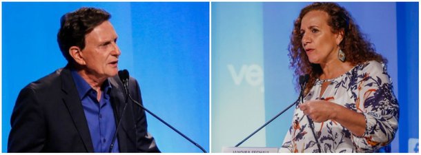 Candidato do PRB à Prefeitura do Rio, que foi ministro de Dilma até pouco antes do impeachment e chegou a dizer que ela era honesta, mas mesmo assim votou por seu afastamento, foi chamado de "traíra" pela deputada Jandira Feghali (PCdoB-RJ) durante debate eleitoral nesta sexta-feira 9 pela Rede TV; "Eu não sei quantos quilos de traíra vc conseguiu pescar", ironizou a candidata ao ex-ministro da Pesca; assista