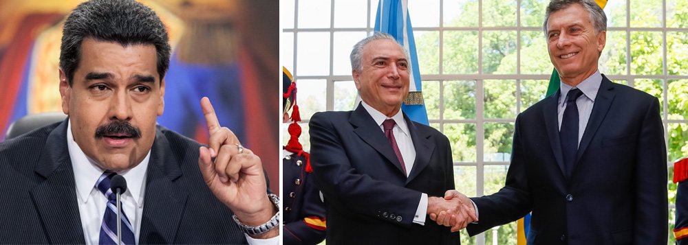 Em nota divulgada nesta terça-feira, 4, o governo da Venezuela classificou como "ameaças" e "agressões" as afirmações dos presidentes do Brasil e da Argentina, Michel Temer e Mauricio Macri, de que o país tem até dezembro para se adequar às normas do Mercosul; para Nicolás Maduro, os dois "persistem em suas ações para implodir e destruir o Mercosul"; entre as principais regras que os países afirmam que a Venezuela não cumpriu estão as de respeito a direitos humanos e as de integração ao mercado econômico