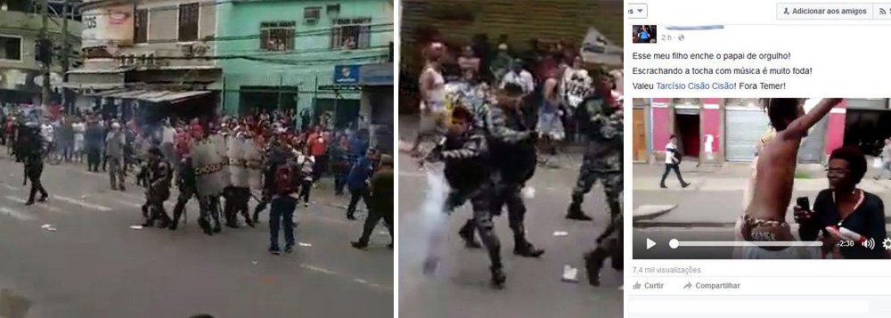 A passagem da tocha olímpica foi marcada por protestos no município do Rio; um dos condutores da tocha trazia, pintado com tinta nas nádegas, os dizeres "Fora, Temer"; também houve manifestação em Duque de Caixas, onde mais de 50 professores da rede municipal bloquearam um dos trechos do trajeto da tocha olímpica; eles protestavam pelo parcelamento do salário pago pela Prefeitura do município