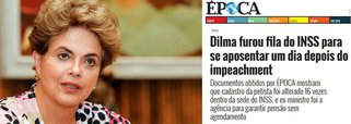 Jornalista Cíntia Alves, do Jornal GGN, afirma que a revista editada pela Globo, que deve ser alvo de processo por calúnia e difamação de Dilma Rousseff, "escondeu a data em que o trâmite [da aposentadoria de Dilma] foi iniciado", em dezembro de 2015, "para sustentar a tese de que a aposentadoria da ex-presidente saiu em tempo recorde"; Época "tratou o fato como algo feito por baixo dos panos, associou sua tramitação junto ao INSS com o calendário do impeachment e lançou mão de expressões dúbias para dar contornos de ilegalidade ao processo", diz a jornalista