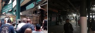 Um trem descarrilou e bateu em uma estação em Hoboken, Nova Jersey, nos Estados Unidos, durante a hora do rush na manhã desta quinta-feira (29); três pessoas morreram e mais de 100 ficaram feridas; fotografias publicadas por passageiros mostraram um vagão do trem que aparentava ter batido e atravessado um cruzamento da estação, derrubando parte do teto e deixando destroços no local