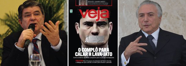 "As gravações de Romero Jucá – e de Renan Calheiros e José Sarney – não são má notícia para Temer apenas porque perdeu um ministro importante. São má notícia porque sugerem que sua ascensão ao Palácio do Planalto decorreu de uma conspiração para parar a Lava-Jato. Jucá falou disso com clareza", diz reportagem da edição deste fim de semana da revista; para a publicação, Dilma tentou, mas não conseguiu conter a operação – o que sugere que Temer talvez tivesse força para fazê-lo; interino foi também cobrado a demitir Henrique Eduardo Alves, ministro do Turismo citado nas investigações, e a se afastar de Eduardo Cunha, como se isso fosse possível