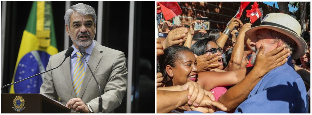 Após a pesquisa Ibope apontar o ex-presidente Lula como líder isolado, com 33% dos votos, o líder da Oposição no Senado, Humberto Costa (PT), também disse que seu correligionário é "um líder preso, condenado sem provas, impedido de fazer campanha"