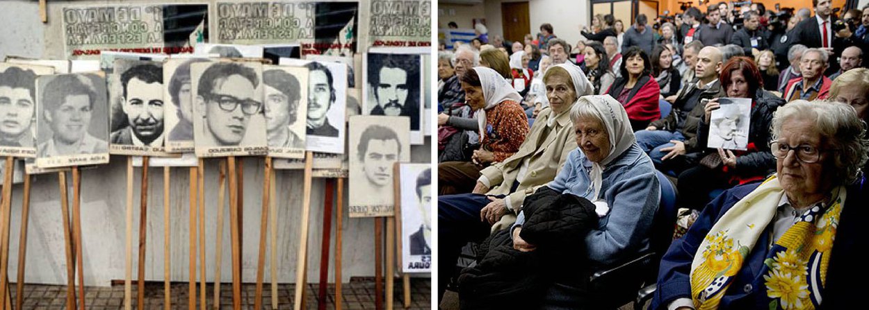 Justiça argentina declarou culpados diversos oficiais militares por participação na Operação Condor, cooperação entre regimes autoritários da América do Sul entre as décadas de 1970 e 1980 para combate à "subversão" nos países.; tribunal de Buenos Aires condenou o último presidente de fato do país, Reynaldo Bignone (1982-1983), a 20 anos de prisão por crimes de lesa-humanidade; outros 17 militares - 16 argentinos e um uruguaio - foram condenados por sequestro, tortura e desaparecimento forçados